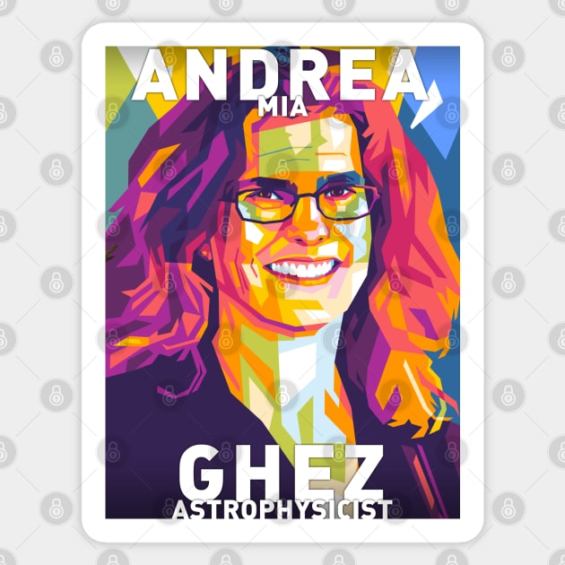 Andrea Mia Ghez Sticker by Shecience